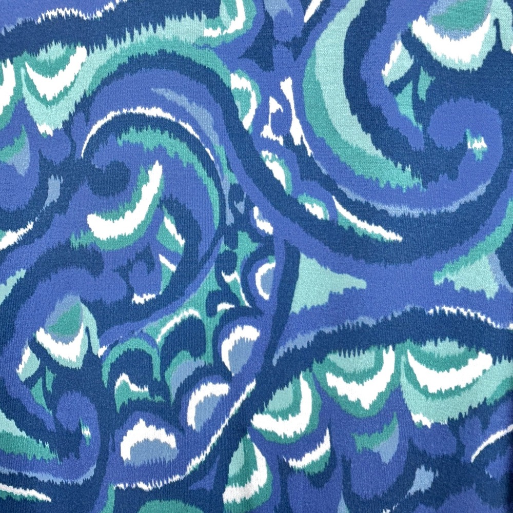 Ruby Rd Women's Blue Wave Tunic Top Sz 3X Sleeve  Cut Outs Coastal Boho Artsy - Picture 3 of 9